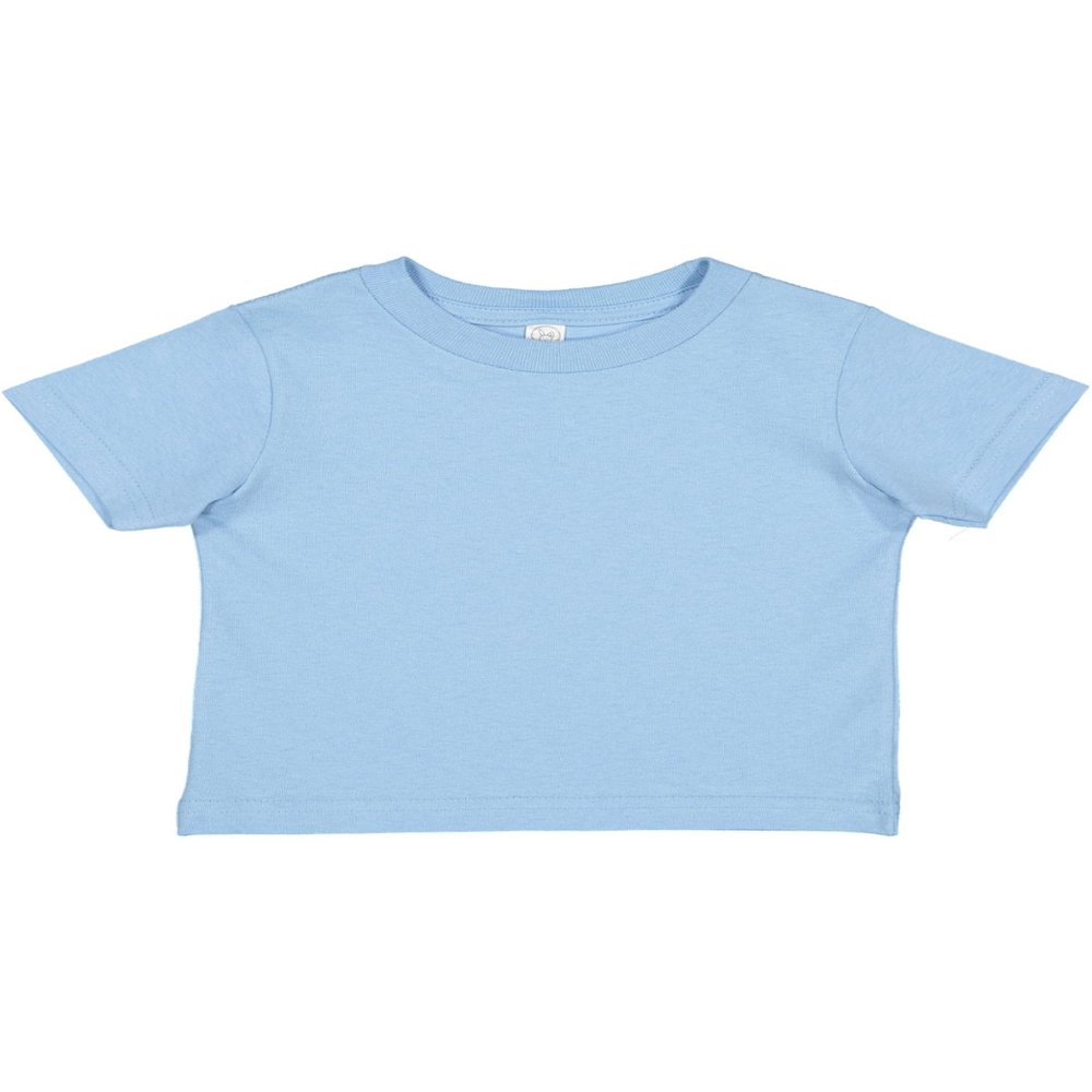 Rabbit Skins baby-boys 5.5 oz. Short-Sleeve Jersey T-Shirt(3401)-LIGHT BLUE-12MOS