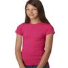 LAT Girls' Fine Jersey T-Shirt, Large, HOT PINK view 2