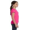 LAT Girls' Fine Jersey T-Shirt, Large, HOT PINK view 4
