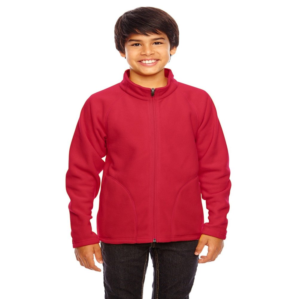 TEAM 365 Youth Campus Microfleece Jacket, Medium, Sport RED