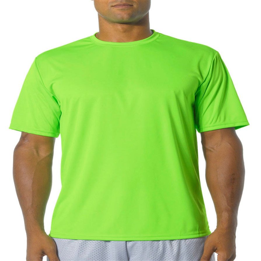 A4 Short-Sleeve Cooling Performance Crew Neck T-Shirt, Small, Lime