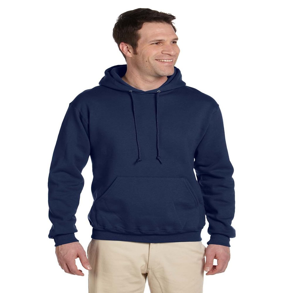 Jerzees Super Sweats NuBlend Fleece Pullover Hood, 3XL, J NAVY