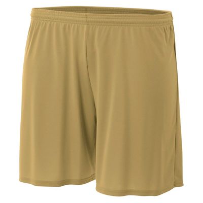 A4 Drop Ship Youth Six Inch Inseam Performance Short, Medium, VEGAS GOLD