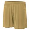 A4 Drop Ship Youth Six Inch Inseam Performance Short, Medium, VEGAS GOLD view 1