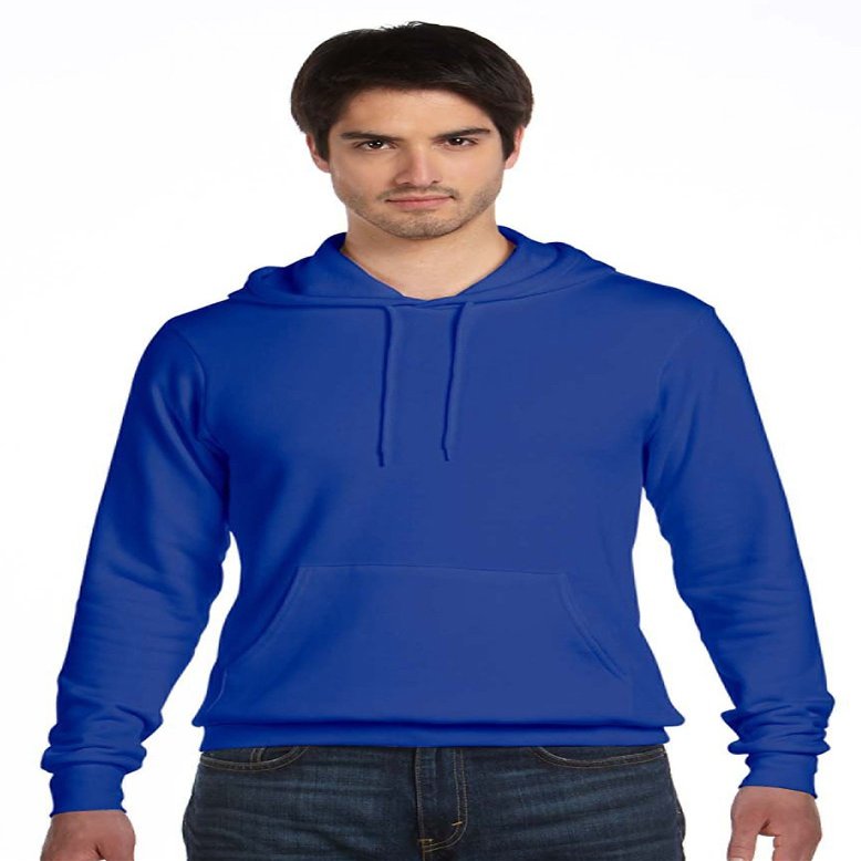 Bella Canvas Unisex Poly-Cotton Fleece Pullover Hoodie, True Royal, XL