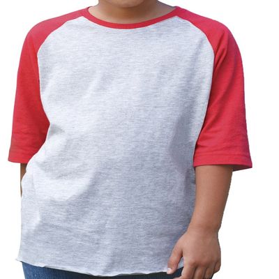 LAT Drop Ship Youth Vintage Baseball T-Shirt, Large, VINTAGE HTR/VIN RED