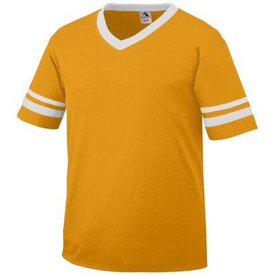 Augusta Sportswear Sleeve Stripe Jersey, Large, Gold/White