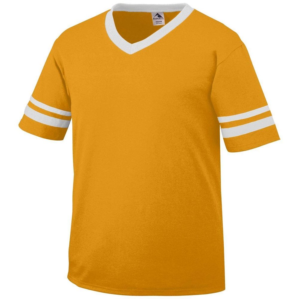 Augusta Sportswear Sleeve Stripe Jersey, Large, Gold/White