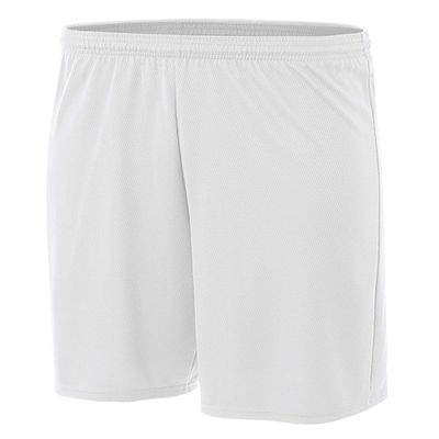 A4 Drop Ship Youth Seven Inch Inseam Power Mesh Practice Short, Medium, White