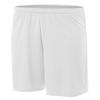 A4 Drop Ship Youth Seven Inch Inseam Power Mesh Practice Short, Medium, White view 1