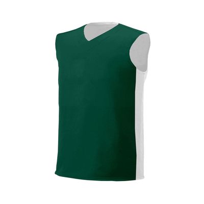 A4 Drop Ship Youth Reversible Muscle Tee, Small, Forest/White