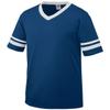 Augusta Sportswear Sleeve Stripe Jersey, Large, Navy/White view 1