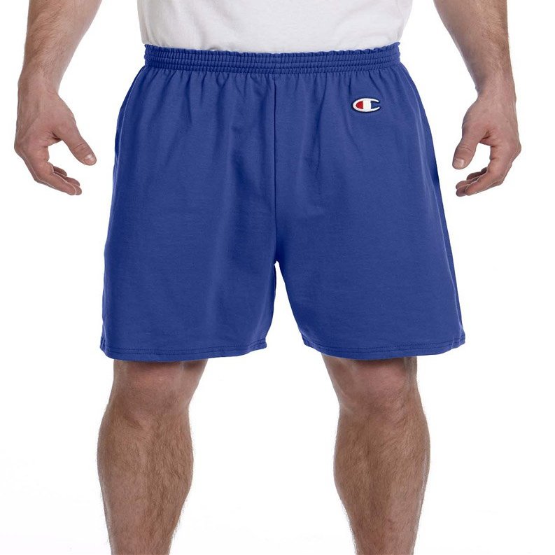 Champion 6 Oz. Cotton Gym Short, 2XL, Royal Blue