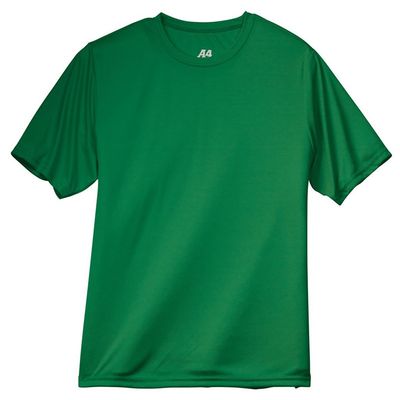 A4 Short-Sleeve Cooling Performance Crew Neck T-Shirt, 3XL, Kelly Green