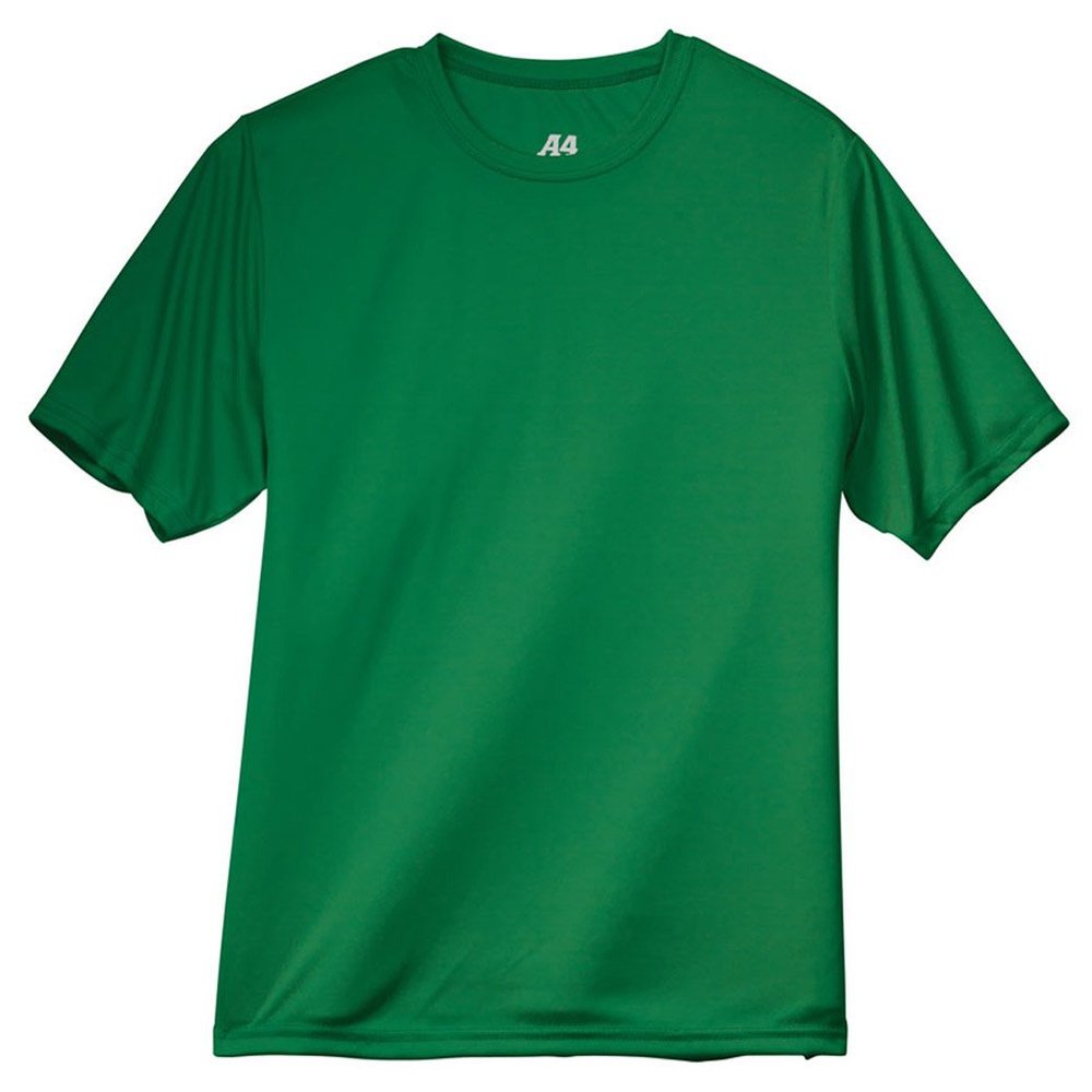 A4 Short-Sleeve Cooling Performance Crew Neck T-Shirt, 3XL, Kelly Green