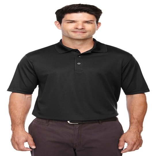 Core 365 Men's Tall Origin Performance Piqu Polo, 4XT, Black 703