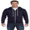 Anvil Full-Zip Hooded Fleece, Large, Navy view 1