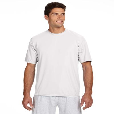 A4 Shorts Sleeve Cooling Performance Crew Shirt (N3142)- WHITE,4XL