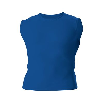 A4 Drop Ship Adult Compression Muscle Tee, XL, Royal