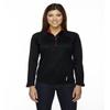 North End Ladies Radar Half-Zip Performance Top, M, BLK/CL RED 874 view 1
