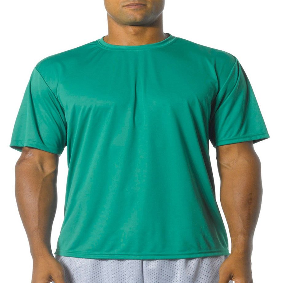 A4 Short-Sleeve Cooling Performance Crew Neck T-Shirt, 4XL, Kelly Green