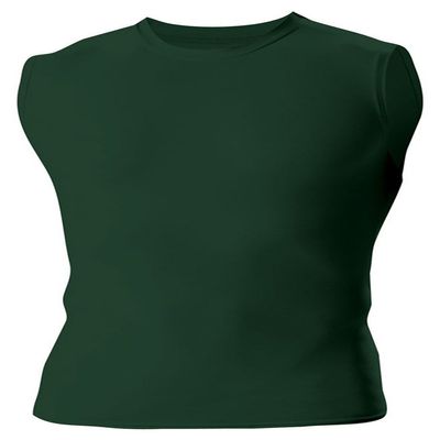 A4 Drop Ship Adult Compression Muscle Tee, 2XL, Forest Green