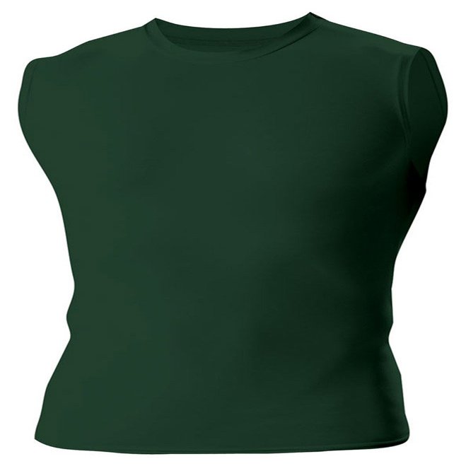 A4 Drop Ship Adult Compression Muscle Tee, 2XL, Forest Green