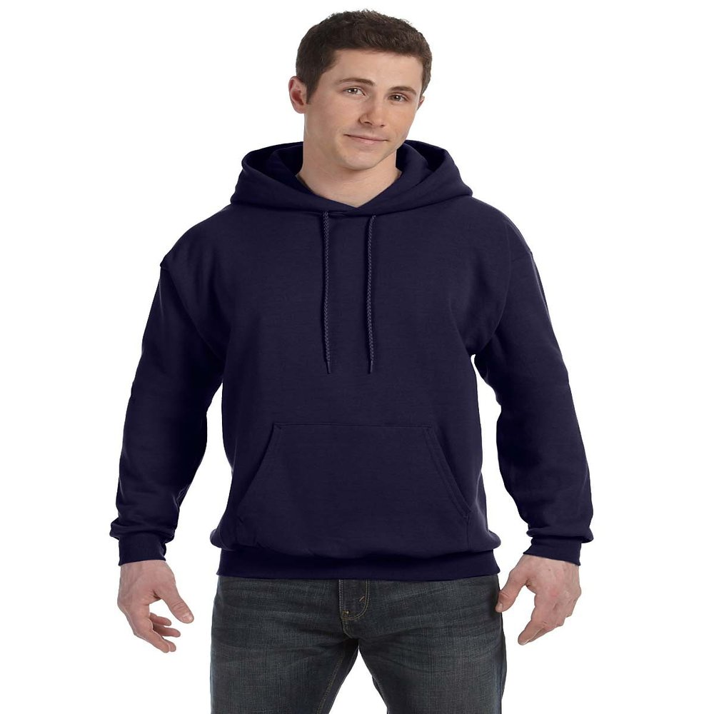 Hanes 7.8 oz. ComfortBlend EcoSmart 50/50 Pullover Hood, Large, NAVY