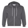 Anvil Full-Zip Hooded Fleece, Small, Charcoal view 1