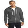 Anvil Full-Zip Hooded Fleece, Small, Charcoal view 2