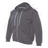 Anvil Full-Zip Hooded Fleece, Small, Charcoal view 3