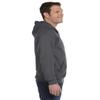 Anvil Full-Zip Hooded Fleece, Small, Charcoal view 4