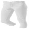 A4 Drop Ship Girls Elastic Bottom Softball Pant, Small, White view 1