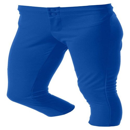 A4 Drop Ship Girls Elastic Bottom Softball Pant, Small, Royal