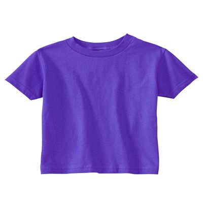 RABBIT SKINS Toddler's 5.5 oz. Jersey Short-Sleeve T-Shirt, 7, Purple