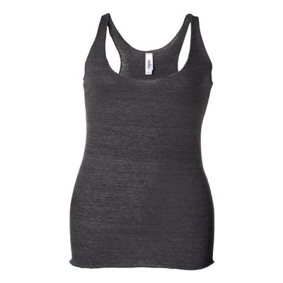 Bella + Canvas Ladies Triblend Racerback Tank, XL, CHAR-BLACK TRIB