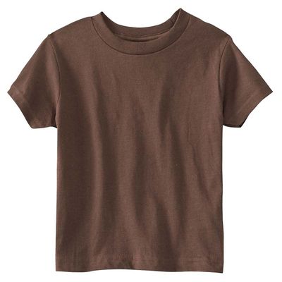 Rabbit Skins Toddler's 5.5 Oz. Jersey Short-Sleeve T-Shirt, 4T, Brown