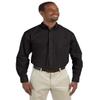Harriton Men's 3.1 oz. Essential Poplin, Medium, BLACK view 1