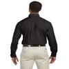 Harriton Men's 3.1 oz. Essential Poplin, Medium, BLACK view 2
