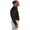 Harriton Men's 3.1 oz. Essential Poplin, Medium, BLACK view 3