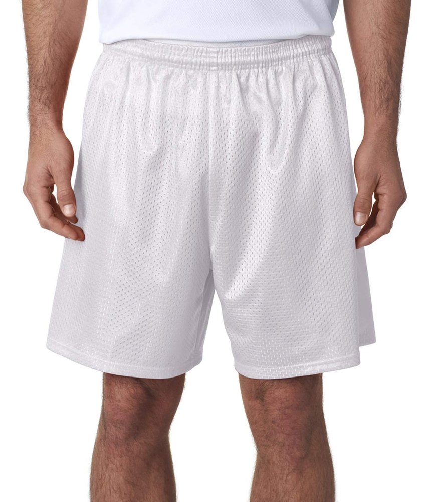 A4 Seven Inch Inseam Mesh Short, 4XL, White