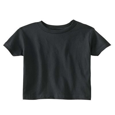 RABBIT SKINS 5.5 oz. Jersey Short-Sleeve T-Shirt (RS3301) Black, 5-6