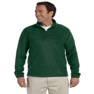 Harriton 8 oz. Quarter-Zip Fleece Pullover, XL, HUNTER