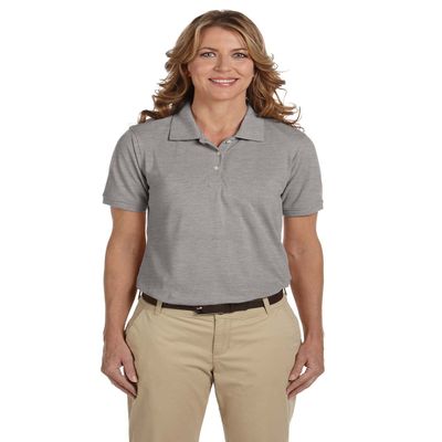 Harriton Ladies 5.6 oz. Easy Blend Polo, 3XL, GREY HEATHER