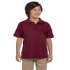 Harriton Youth Ringspun Cotton Piqu Short-Sleeve Polo, Medium, Wine view 1