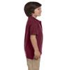 Harriton Youth Ringspun Cotton Piqu Short-Sleeve Polo, Medium, Wine view 3