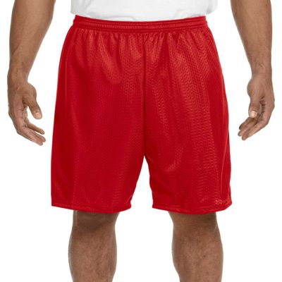 A4 Nine Inch Inseam Mesh Short, Small, Scarlet