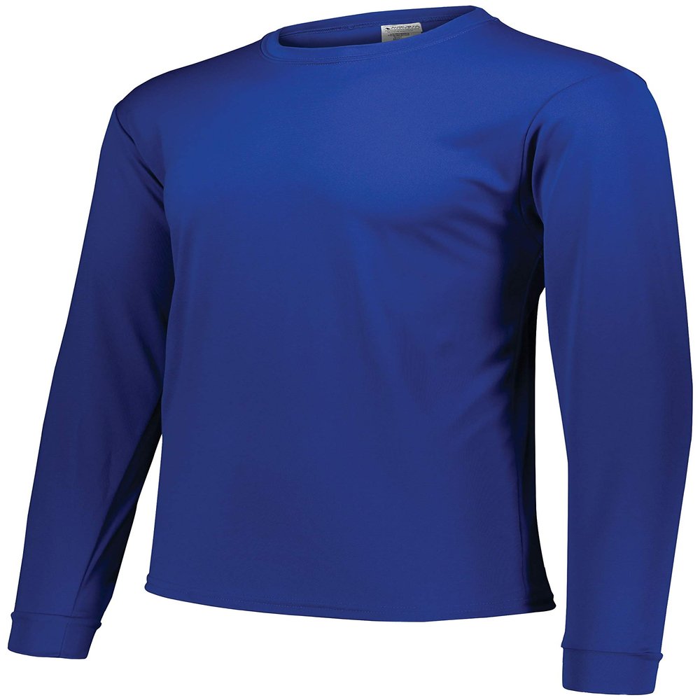 Augusta Sportswear Moisture-Wicking Long-Sleeve T-Shirt, XL, Royal