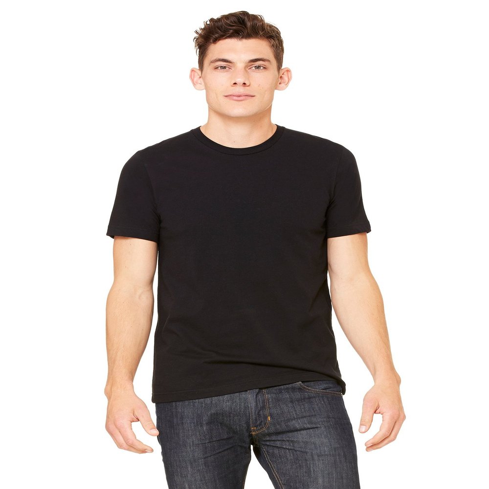 Bella + Canvas Unisex Jersey Short-Sleeve T-Shirt, Medium, BLACK