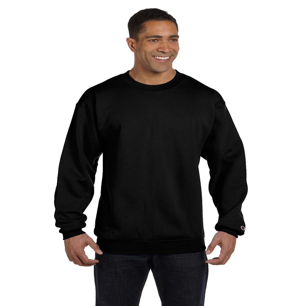 Champion Eco 9 oz. Crew, XL, BLACK